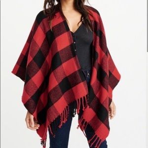 Abercrombie Buffalo Plaid Poncho